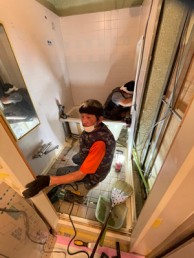 お湯が真上から降り注ぎシャワーだけでもたっぷりリラックス 世田谷区I様邸 お湯が真上から降り注ぎシャワーだけでもたっぷりリラックス 世田谷区I様邸